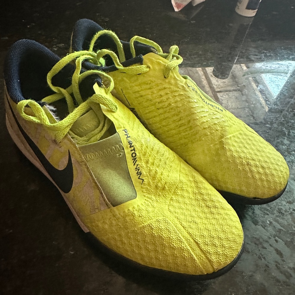 Nike Kids Phantom Vision Neon Yellow Turf Cleats